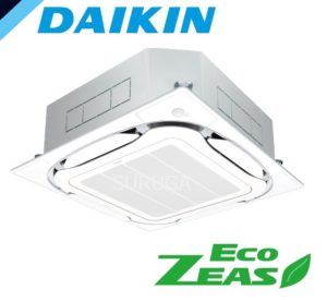 ダイキン EcoZEASシリーズ 天井カセット4方向 S-ラウンドフロー 2馬力 シングル 三相200V ワイヤレス 標準省エネ 業務用エアコン