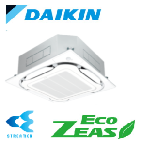 ダイキン 業務用エアコン EcoZEAS 天井カセット4方向 S-ラウンドフロー ストリーマ除菌シリーズ 4馬力 シングル 標準省エネ